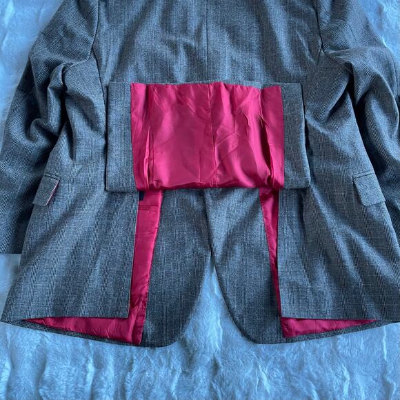 🔥Vintage Y2K Union Made USA 100% Wool Glen Plaid Suit Blazer 46S & Pants 37 - Picture 5 of 15